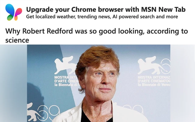 MSN: Why Robert Redford’s Looks Stand Out